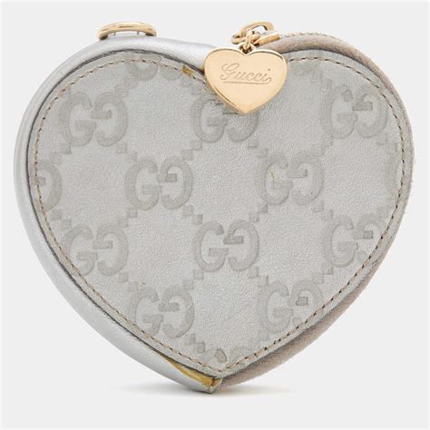 gucci coin purse heart|Gucci heart shaped purse.